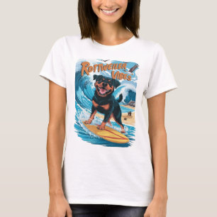 Rottweiler Honden Surfen Avontuur T-shirt