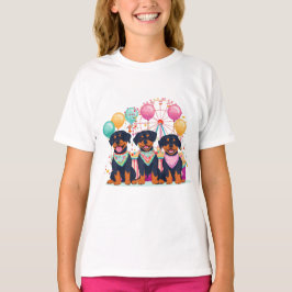 Rottweiler honden tijdens carnaval t-shirt