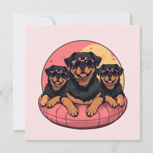 Rottweiler Honden Zomer Zwembad Floaties (Voorkant)