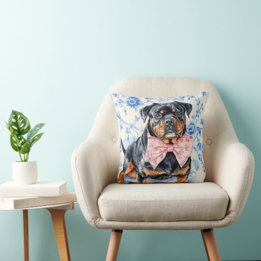 Rottweiler Hondenblauw Toile Kussen (Stoel)