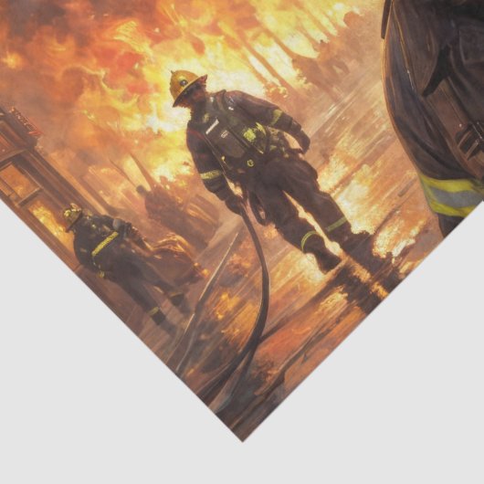 Rottweiler Hondenbrandweerman - Decoupage - Tissuepapier (Detail)