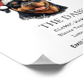 Rottweiler Hondenbruiloft Handtekening Drink Teken Poster (Hoek)