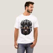 Rottweiler-hondengezicht T-shirt (Voorkant volledig)