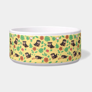 Rottweiler Hondenkom met Zomer Bloemen Kawaii Voerbakje