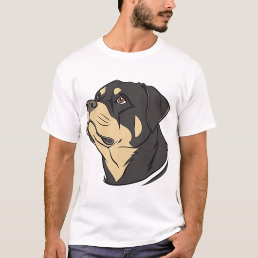 Rottweiler-hondenkunst T-shirt (Voorkant)