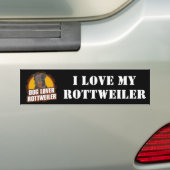 Rottweiler-Hondenliefhebber Bumpersticker (Op auto)