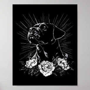 Rottweiler Hondenliefhebber Retro Style Tattoo _1 Poster