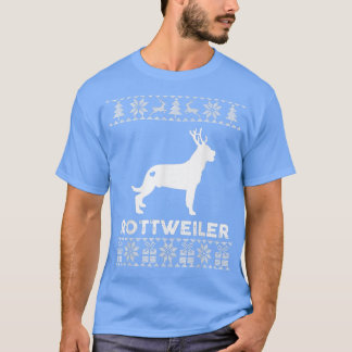 Rottweiler Hondenliefhebber Xmas rendieregelegant  T-shirt