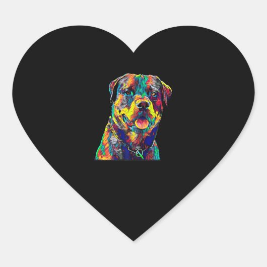rottweiler-hondenpremie hart sticker (Voorkant)
