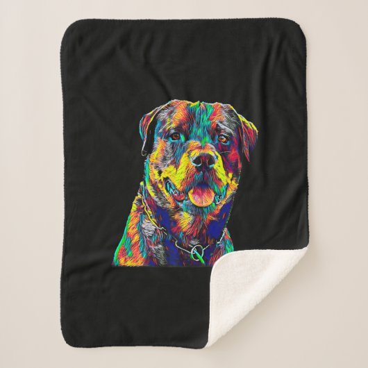 rottweiler-hondenpremie sherpa deken (Voorkant)