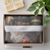 Rottweiler hondenras als brandweerman - tissuepapier (Geschenk)