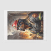 Rottweiler hondenras als brandweerman - tissuepapier (Voorkant)