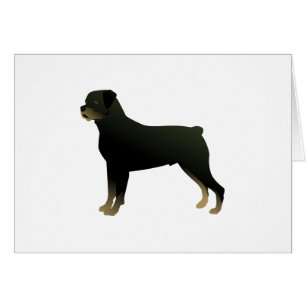 Rottweiler Hondenras Silhouette kaart