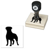 Rottweiler Hondenras Silhouette Rubberstempel (Gestempeld)