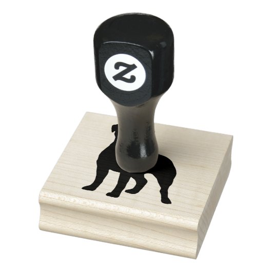 Rottweiler Hondenras Silhouette Rubberstempel (Stempel)