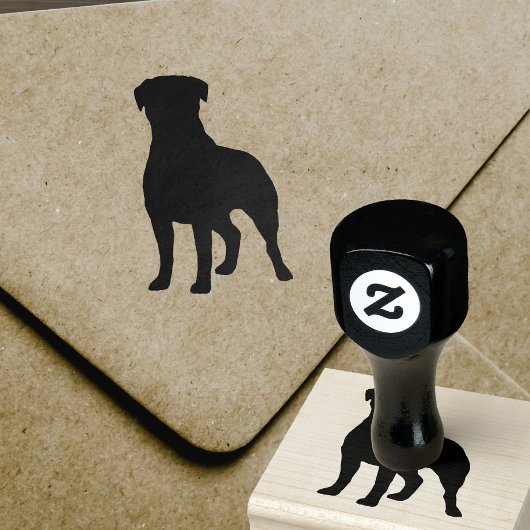 Rottweiler Hondenras Silhouette Rubberstempel