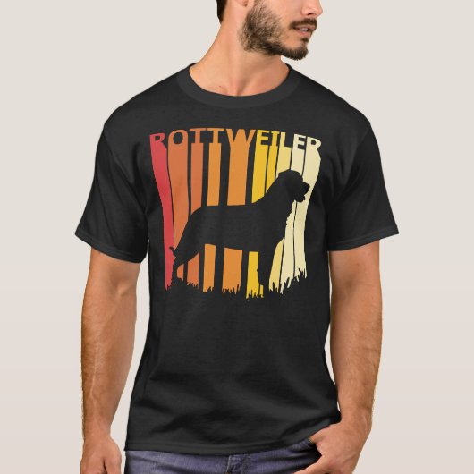 Rottweiler Hondenras Silhouette T-shirt (Voorkant)