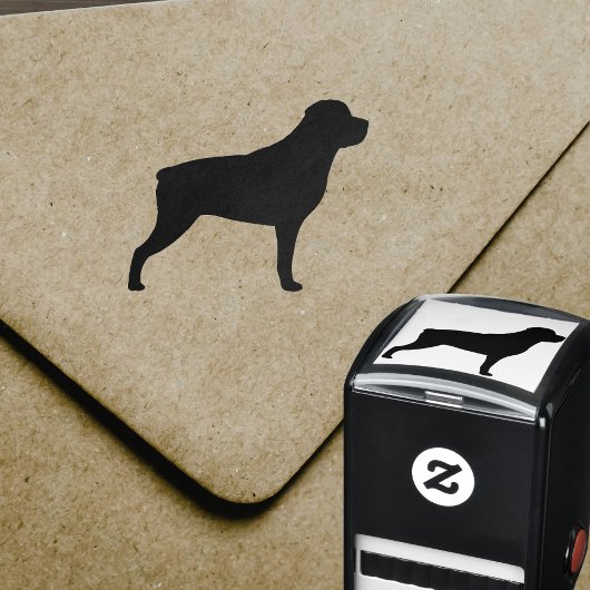 Rottweiler Hondenras Silhouette Zelfinktende Stempel