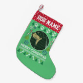 Rottweiler Hondenras Ugly KerstSweater Kleine Kerstsok (Voorkant (Hangend))