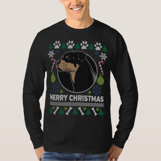 Rottweiler Hondenras Ugly KerstSweater T-shirt