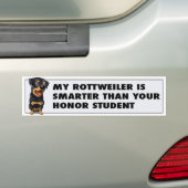Rottweiler Honor Bumpersticker (Op auto)