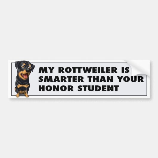 Rottweiler Honor Bumpersticker (Voorkant)