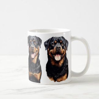 Rottweiler houdt van koffiemok
