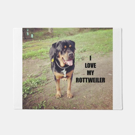 rottweiler houdt van pic tan deurmat (Voorkant)