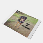 rottweiler houdt van pic tan deurmat (Schuin)