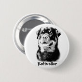 Rottweiler Houtskool - Button (Voorkant /achterkant)