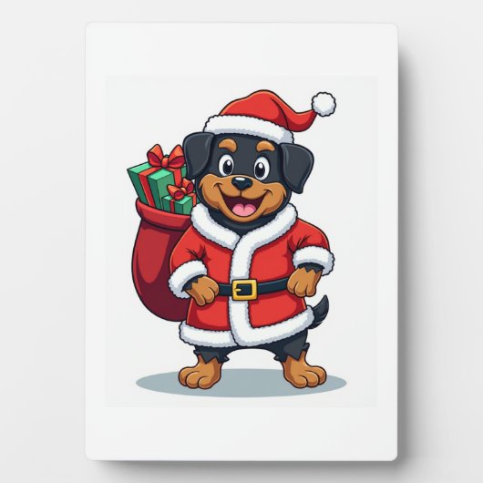 Rottweiler hulpsinterklaas fotoplaat (voorkant)