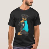 Rottweiler I houdt van Tattoo Apparel Dog Dad Dads T-shirt (Voorkant)