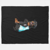 Rottweiler I Love Mam Tattoo Fleece Deken (Voorkant (Horizontaal))