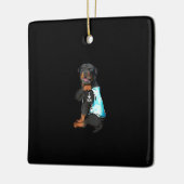 Rottweiler I Love Mam Tattoo Keramisch Ornament (Links)