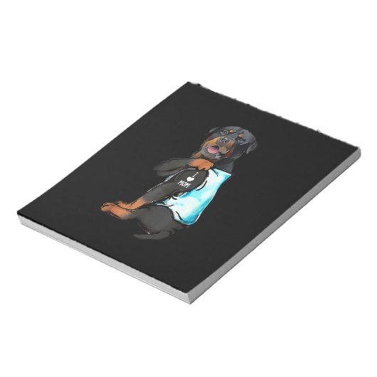 Rottweiler I Love Mam Tattoo Notitieblok (Linkerzijde)