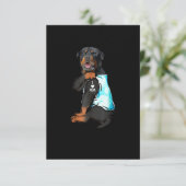 Rottweiler I Love Mam Tattoo RSVP Kaartje (Staand voorkant)