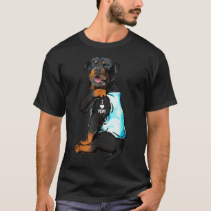 Rottweiler I Love Mam Tattoo T-shirt