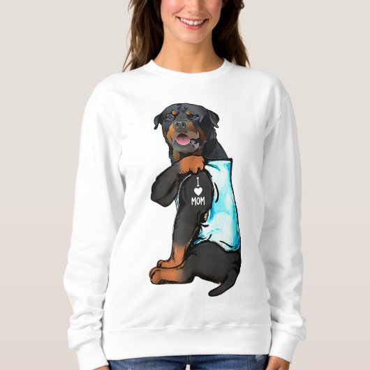 Rottweiler I Love Mam Tattoo Trui (Voorkant)