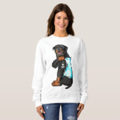 Rottweiler I Love Mam Tattoo Trui (Voorkant volledig)