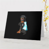 Rottweiler Ik hou van Moeder Tattoo Kaart (Gele Bloem)