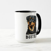 Rottweiler Illustratie Cute Hondenliefhebber Koffe Mok (Voorkant rechts)