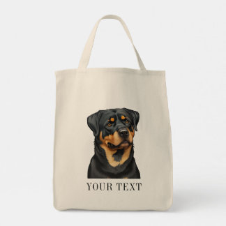 Rottweiler Illustratie Doggy bag Love Fun Gift Tote Bag