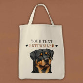 Rottweiler Illustratie Doggy bag Love Fun Gift Tote Bag