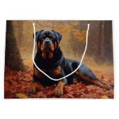 Rottweiler in Herfstbladeren Herfst Inspire Groot Cadeauzakje (Voorkant)