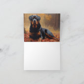 Rottweiler in Herfstbladeren Herfst Inspire Kaart (Binnen)