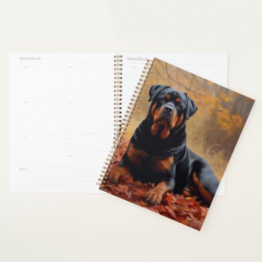 Rottweiler in Herfstbladeren Herfst Inspire Planner (Display)