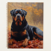 Rottweiler in Herfstbladeren Herfst Inspire Planner (Voorkant)