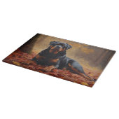 Rottweiler in Herfstbladeren Herfst Inspire Snijplank (Hoek)