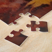 Rottweiler in herfstbladeren val inspireert legpuzzel (Zijkant)