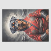 Rottweiler in Red Kimono - Decoupage - Tissuepapier (Voorkant)